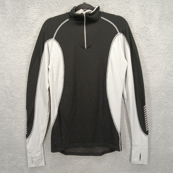Helly Hansen Medium Pullover Top Activewear Running Base Layer Black‎ White - Picture 1 of 11